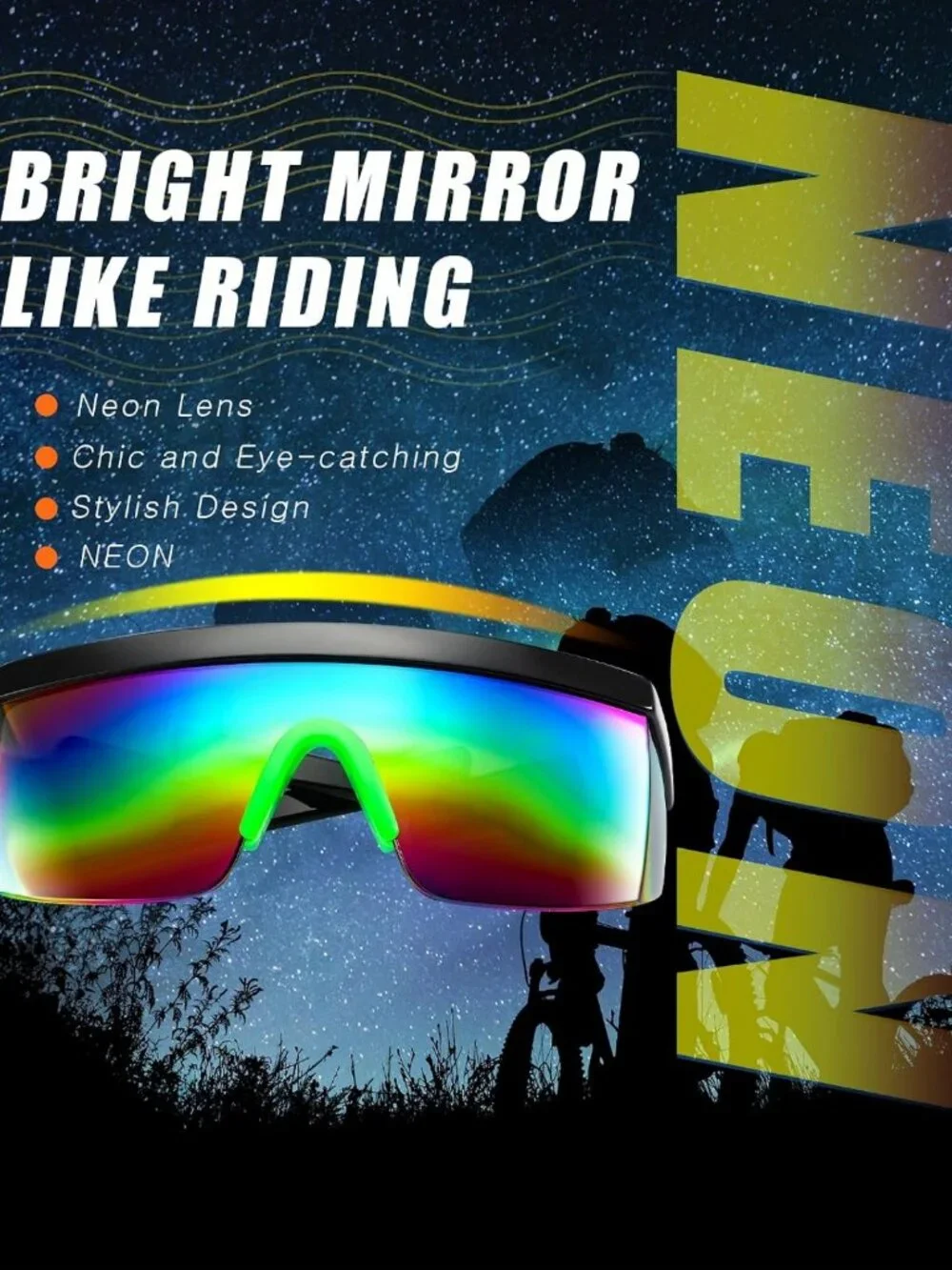 12 Pairs Retro Rave Sunglasses for Men & Women - Neon Rainbow Semi-Rimless